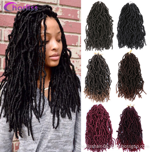 Most Natural Nu Locks Crochet Braids Synthetic Hair Extensions Faux Locs Crochet Synthetic Braiding Hair Extensions